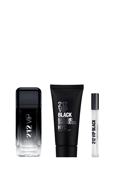 Carolina Herrera Set (212 Vip Black EDP 100ml + S. Gel 100ml + Min 10ml) - 65176908