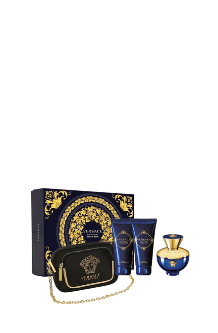 Versace Dylan Blue Pour Femme Cof. (Edp 100Ml & B&S/Gel 100Ml & Sub.B/L 100Ml & Clutch)  VER-DBL7020692